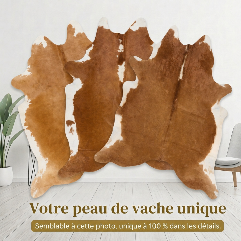 Peau de vache Hereford brun et blanc - image 6