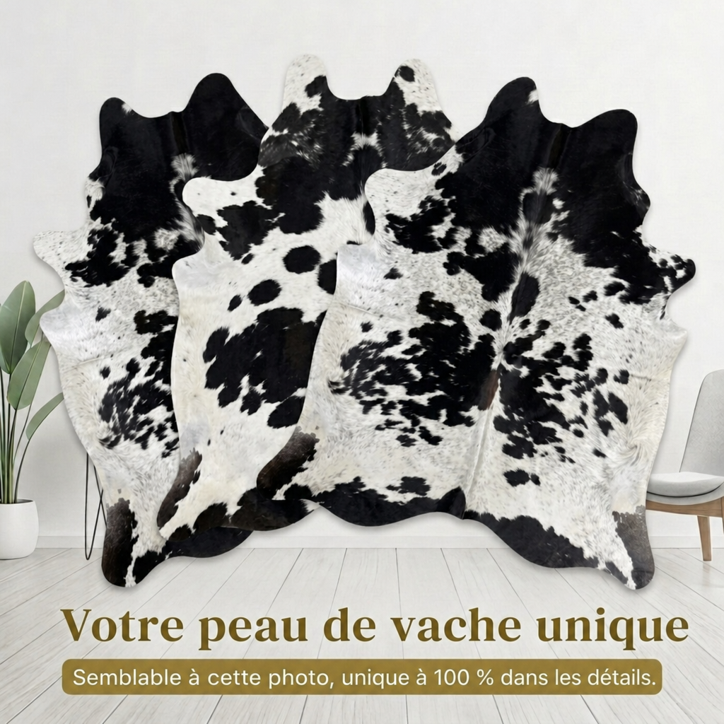 Peau de vache Normande noir et blanc - image 6
