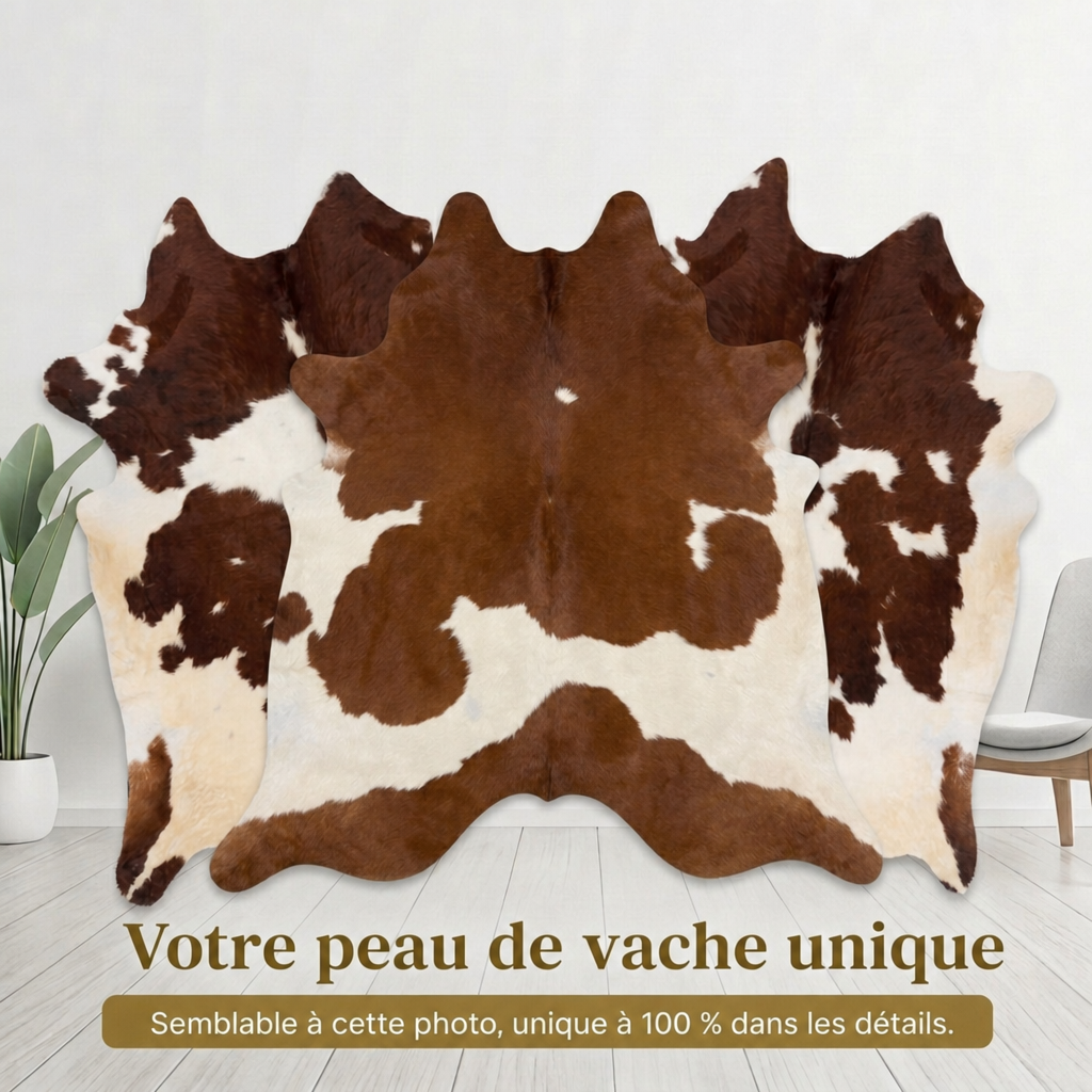 Peau de vache Brun roux et blanc tacheté - image 6