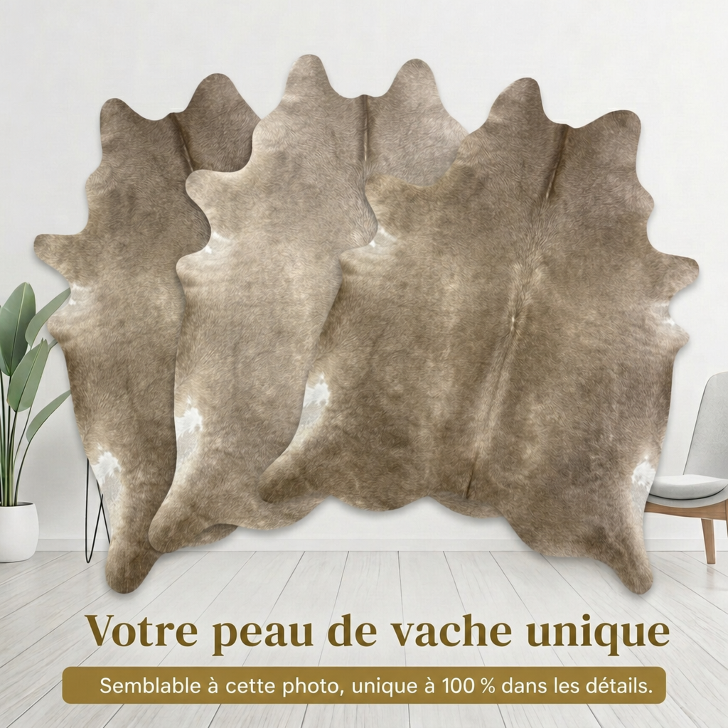 Peau de vache Taupe chiné - image 6