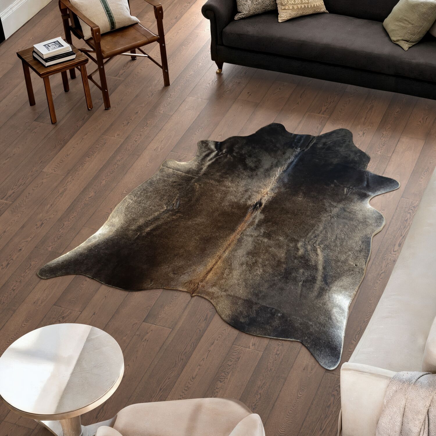 Tapis en peau de vache 217x188 cm - image 1