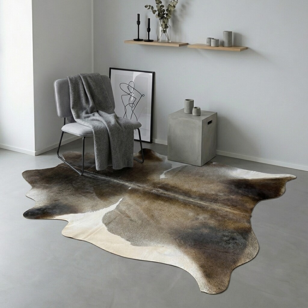 Tapis en peau de vache 201x201 cm - image 1