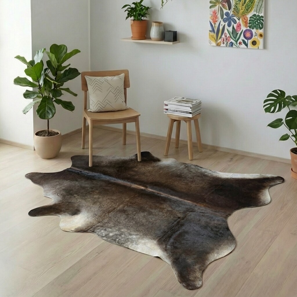 Tapis en peau de vache 217x201 cm - image 1