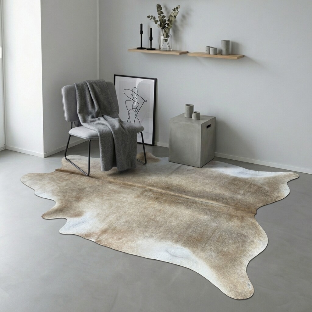 Tapis en peau de vache 232x210 cm - image 1