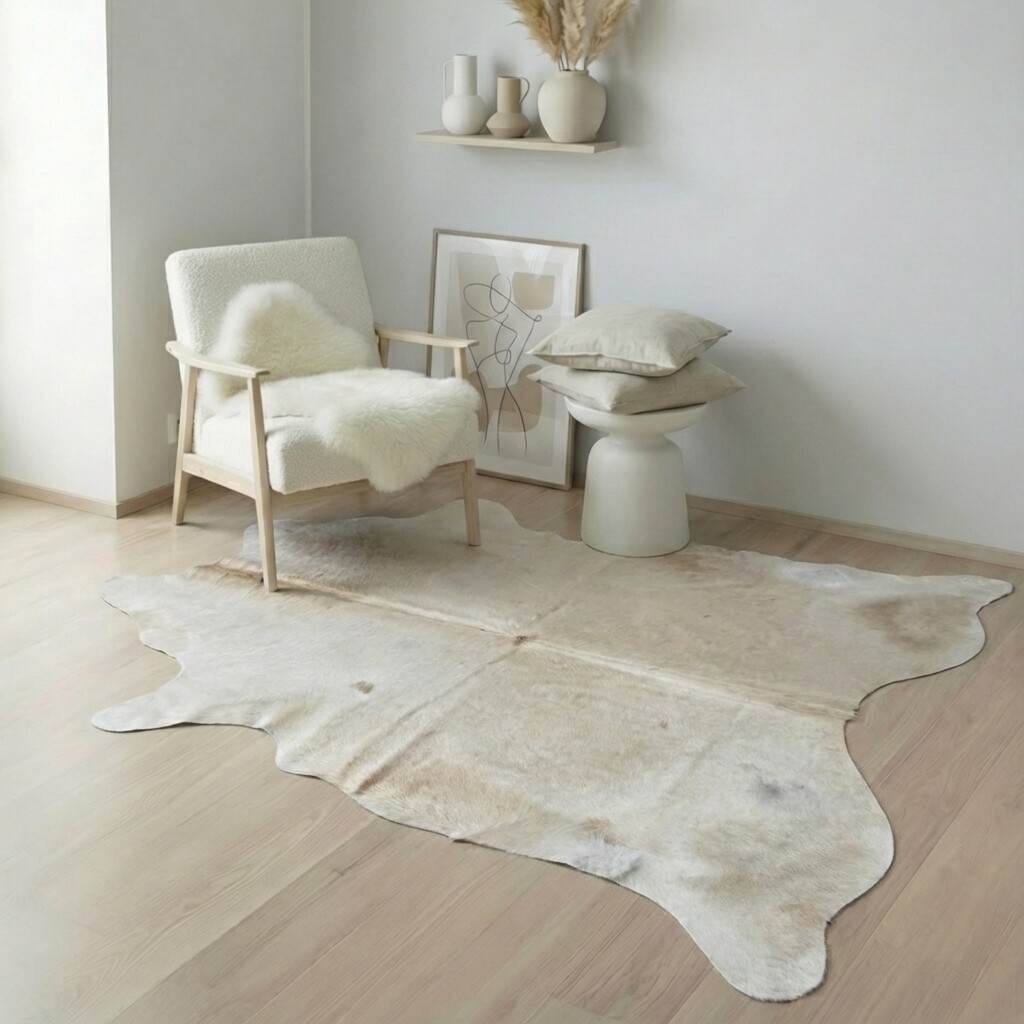 Tapis en peau de vache 224x207 cm - image 1