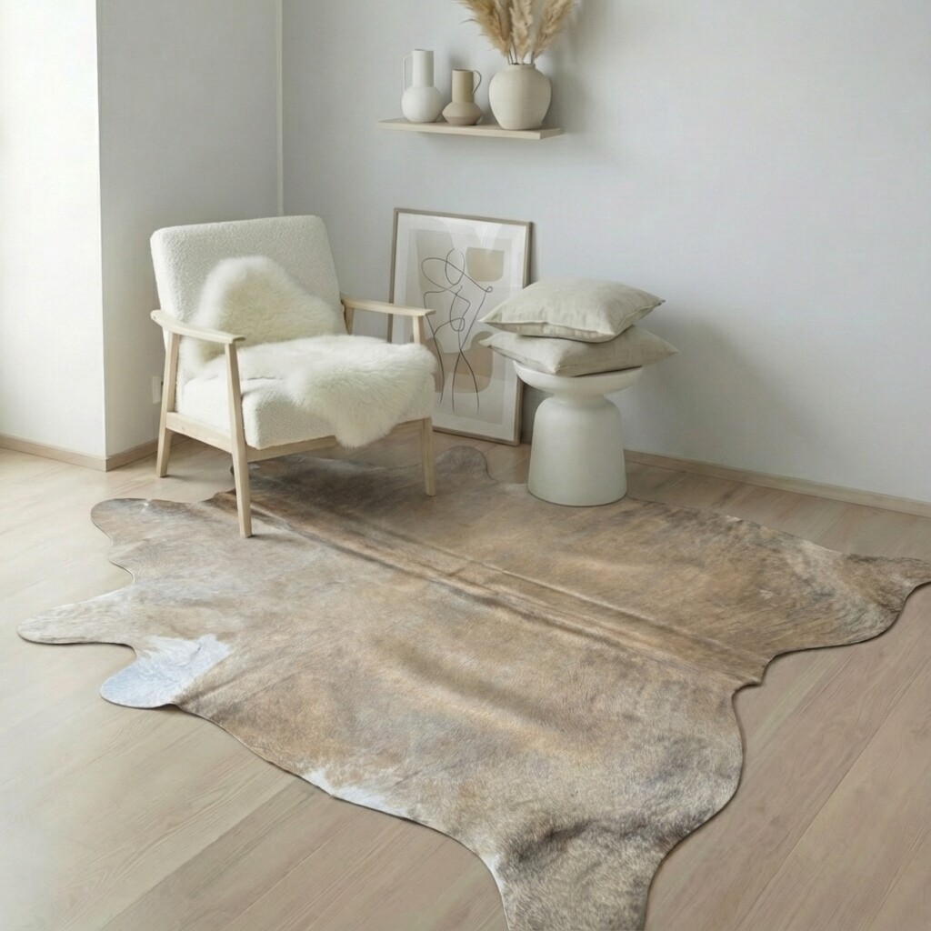 Tapis en peau de vache 211x184 cm - image 1