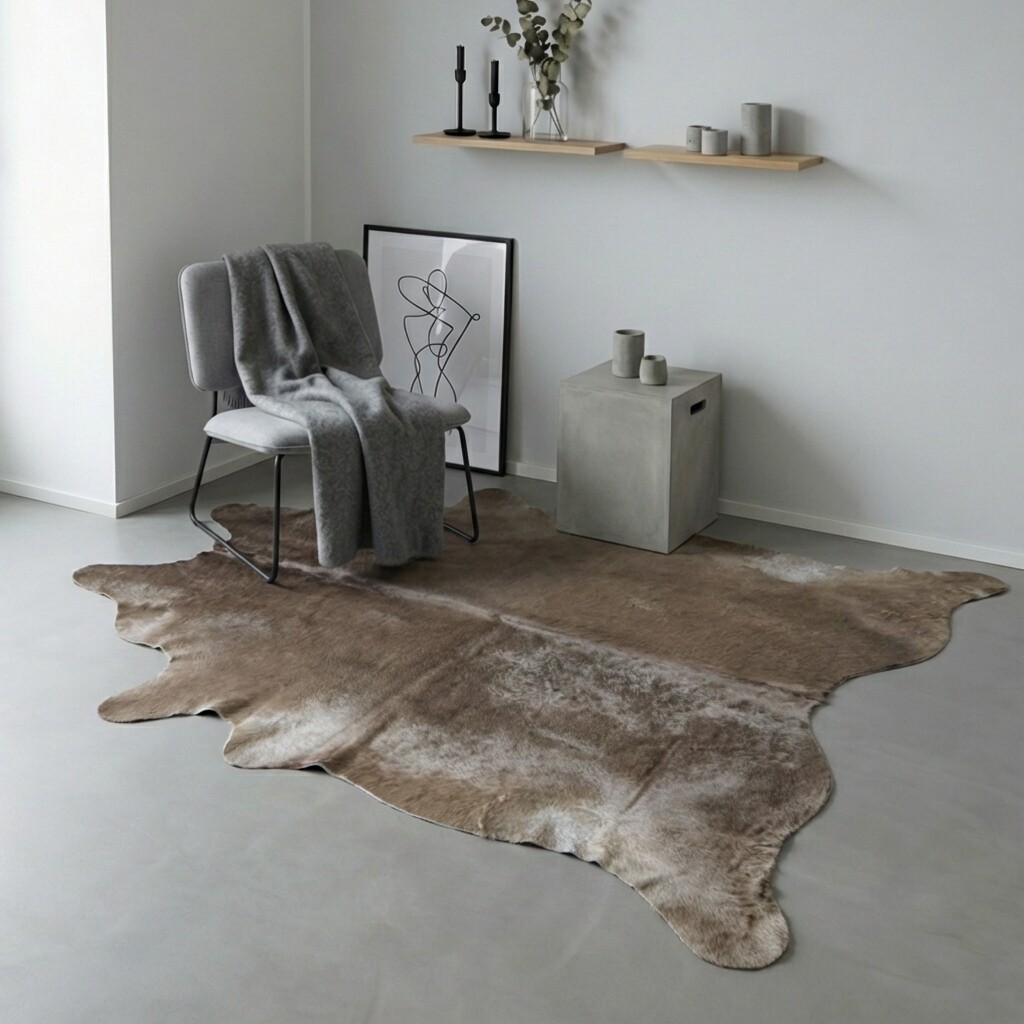 Tapis en peau de vache 231x215 cm - image 1