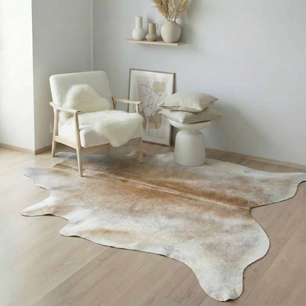 Tapis en peau de vache 222x195 cm - image 1