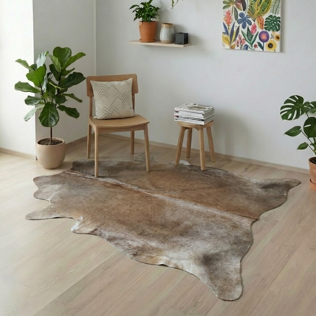 Tapis en peau de vache 213x176 cm - image 1