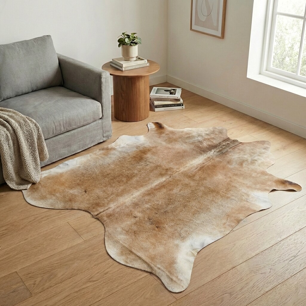 Tapis en peau de vache 196x191 cm - image 1