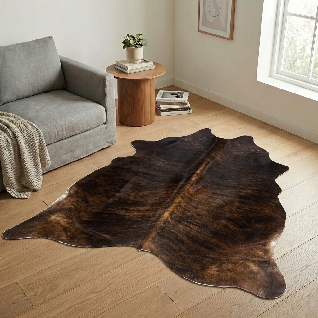 Tapis en peau de vache 206x181 cm - image 1