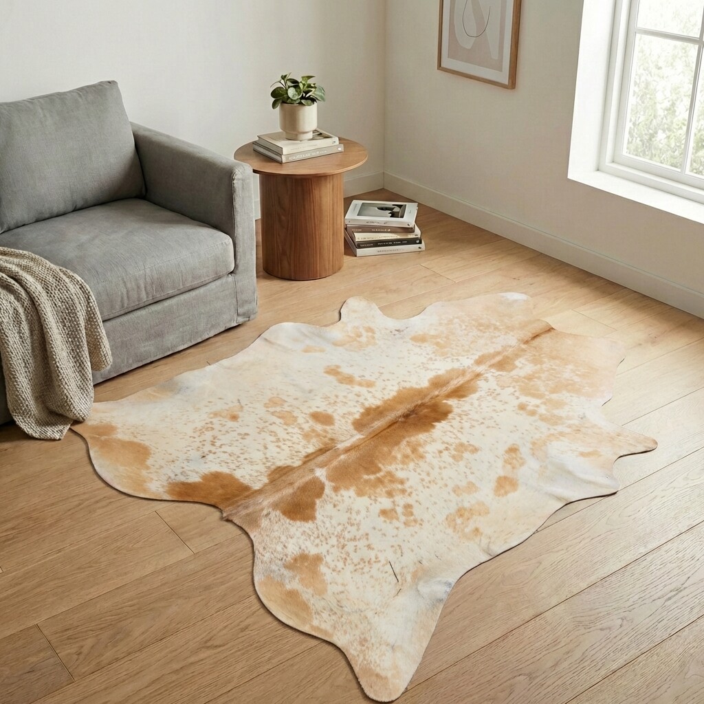 Tapis en peau de vache 203x191 cm - image 1