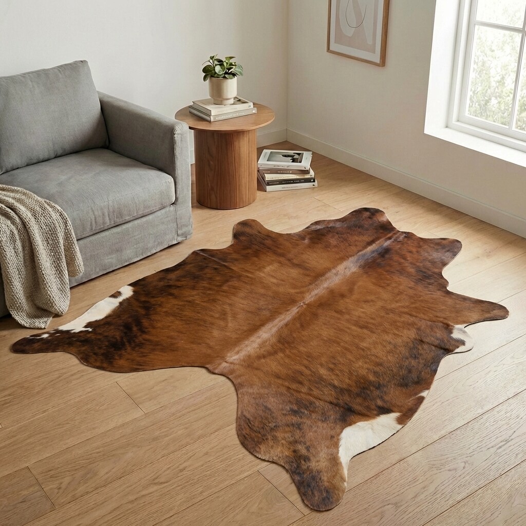 Tapis en peau de vache 207x189 cm - image 1