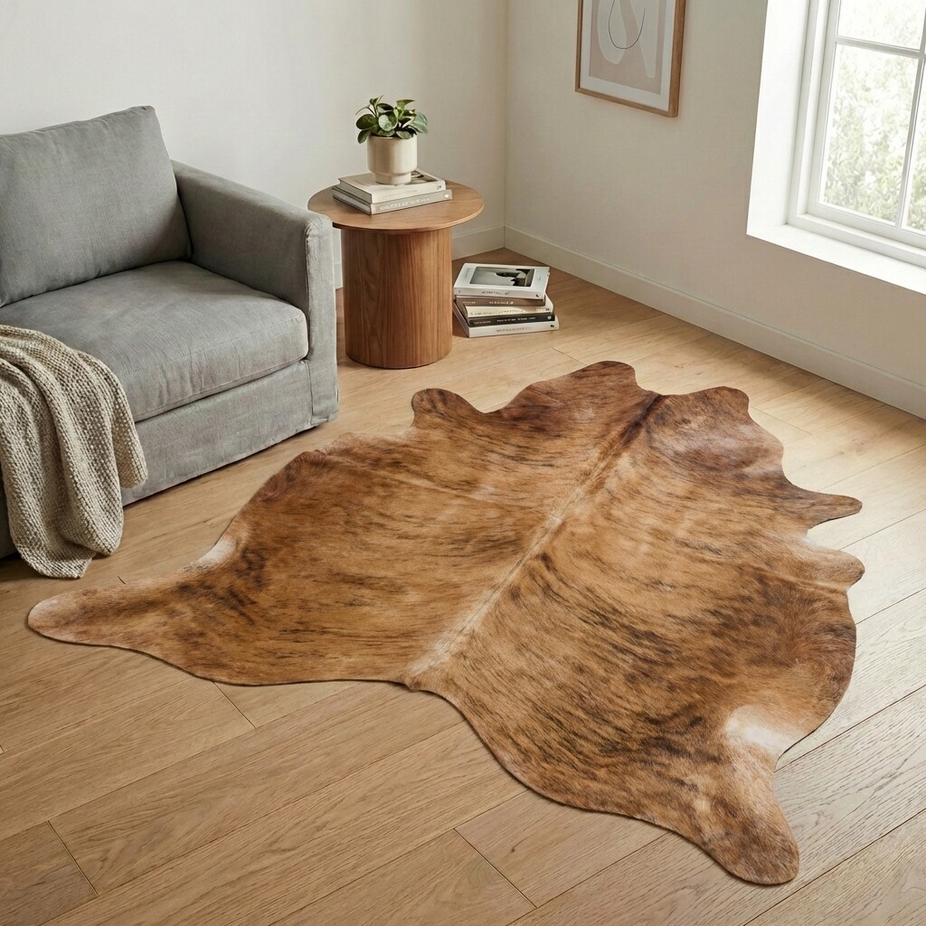 Tapis en peau de vache 195x195 cm - image 1