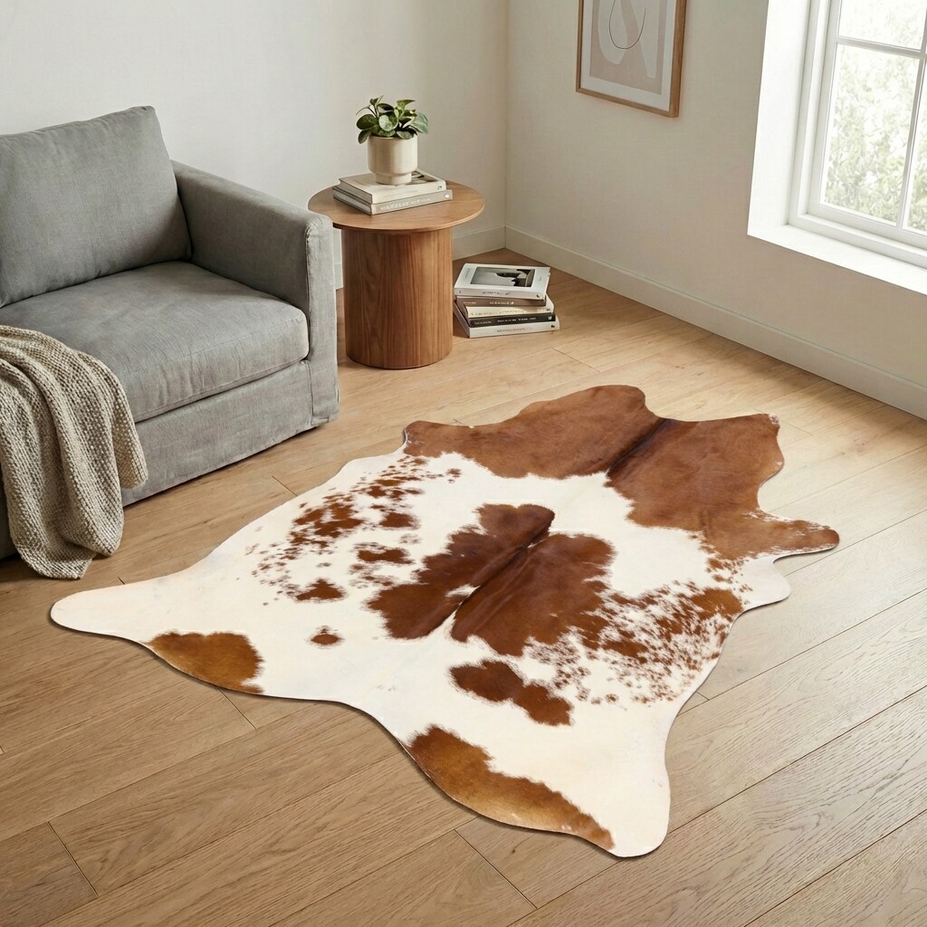 Tapis en peau de vache 210x184 cm - image 1