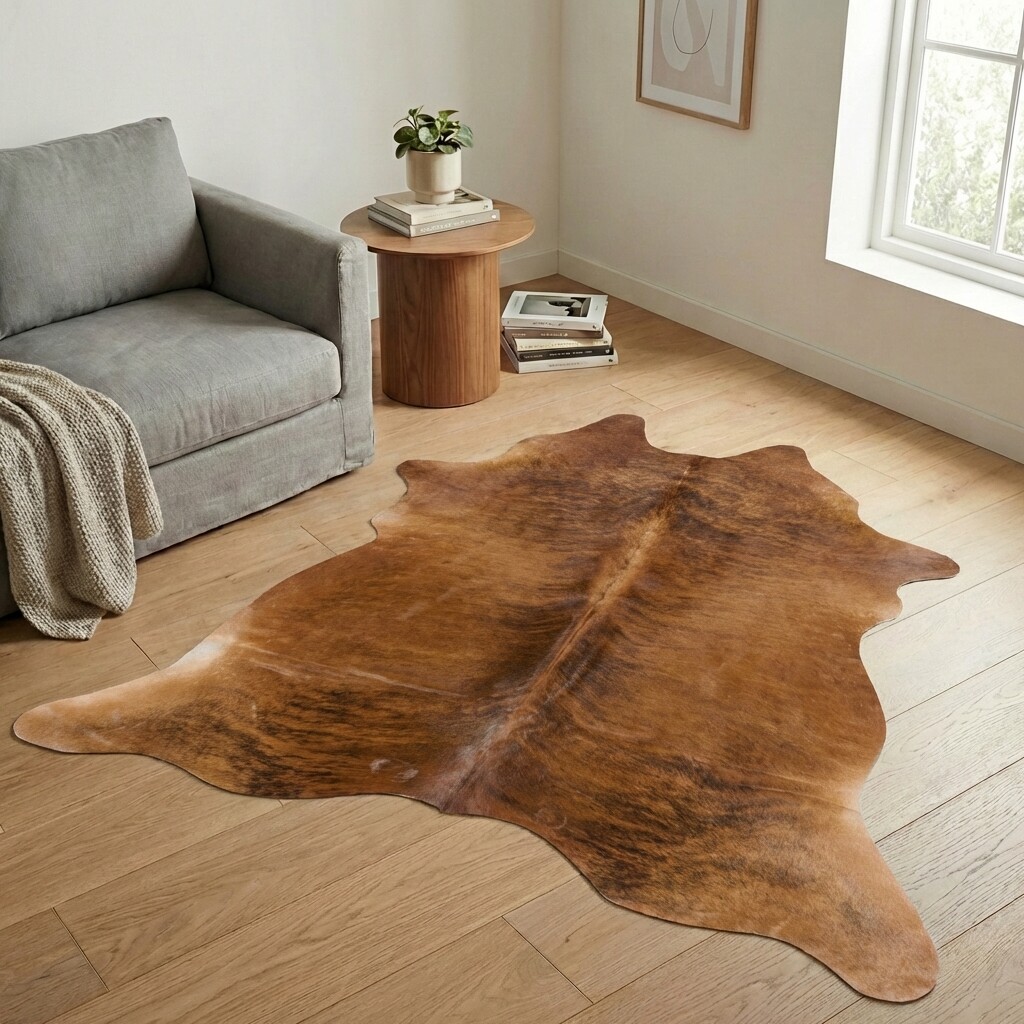 Tapis en peau de vache 203x200 cm - image 1