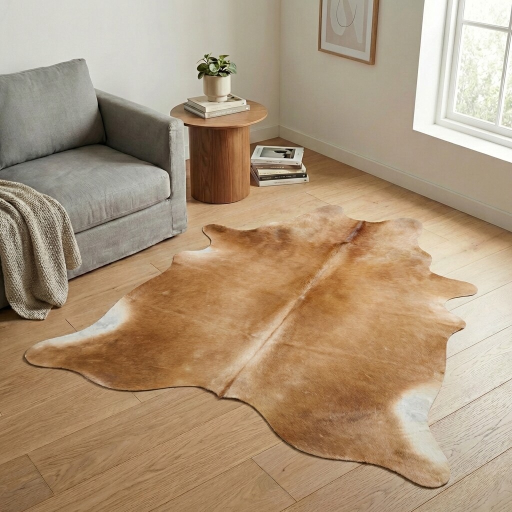 Tapis en peau de vache 210x191 cm - image 1