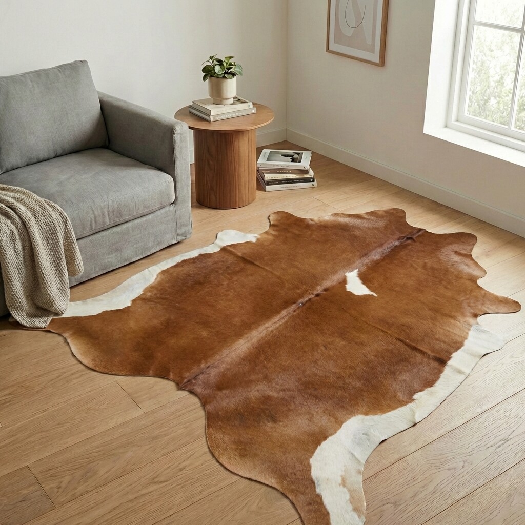 Tapis en peau de vache 206x189 cm - image 1