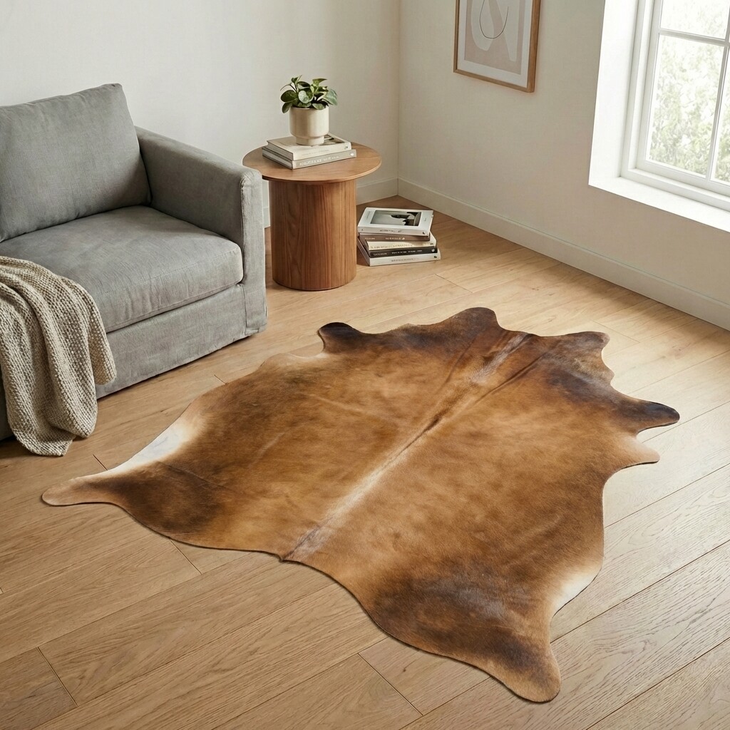 Tapis en peau de vache 204x176 cm - image 1