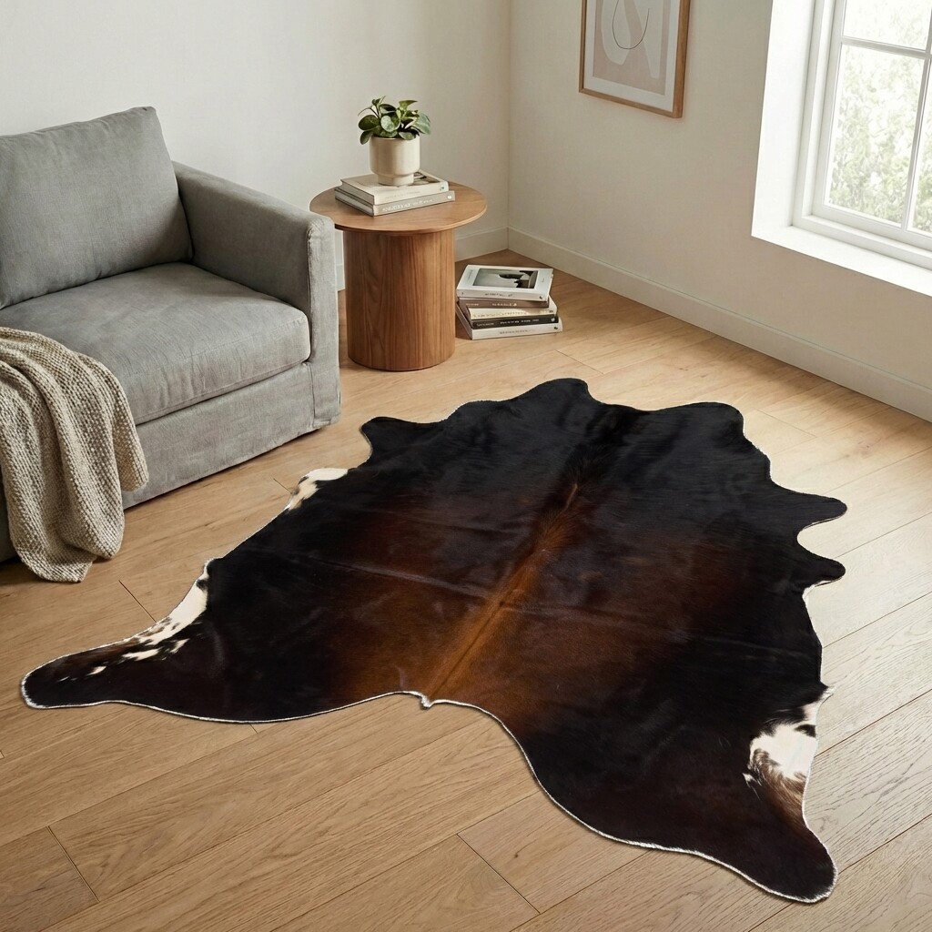 Tapis en peau de vache 207x200 cm - image 1