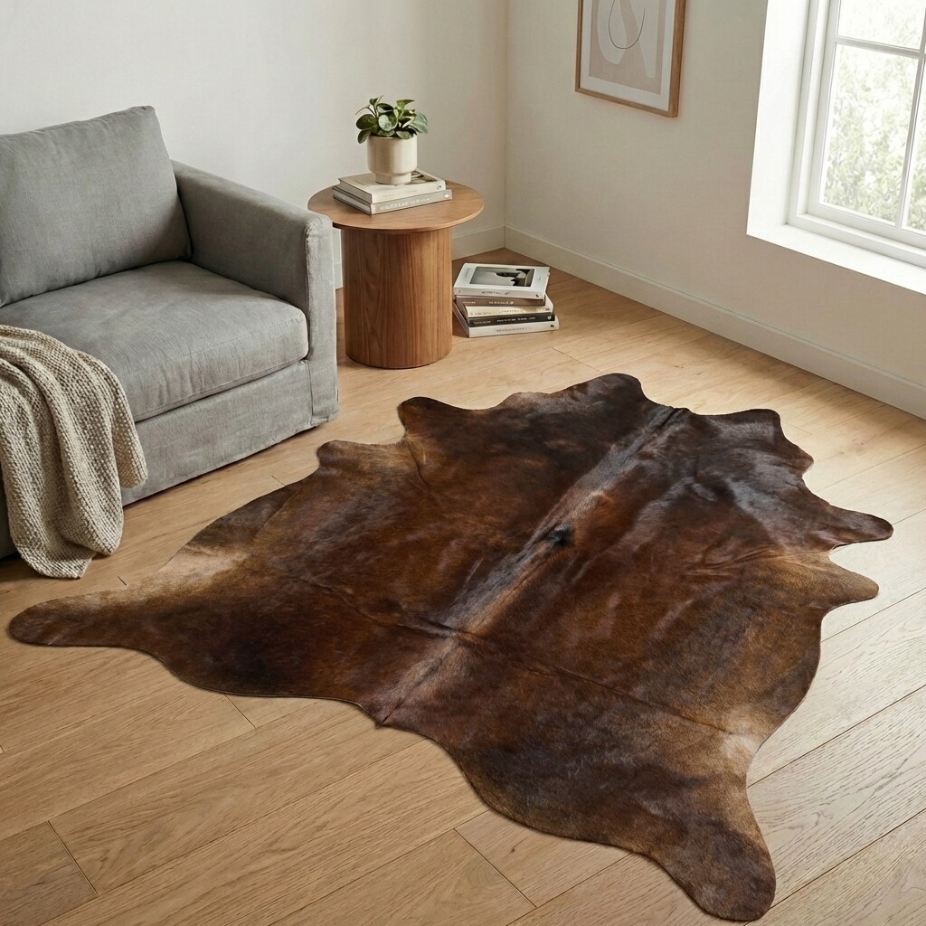 Tapis en peau de vache 201x190 cm - image 1