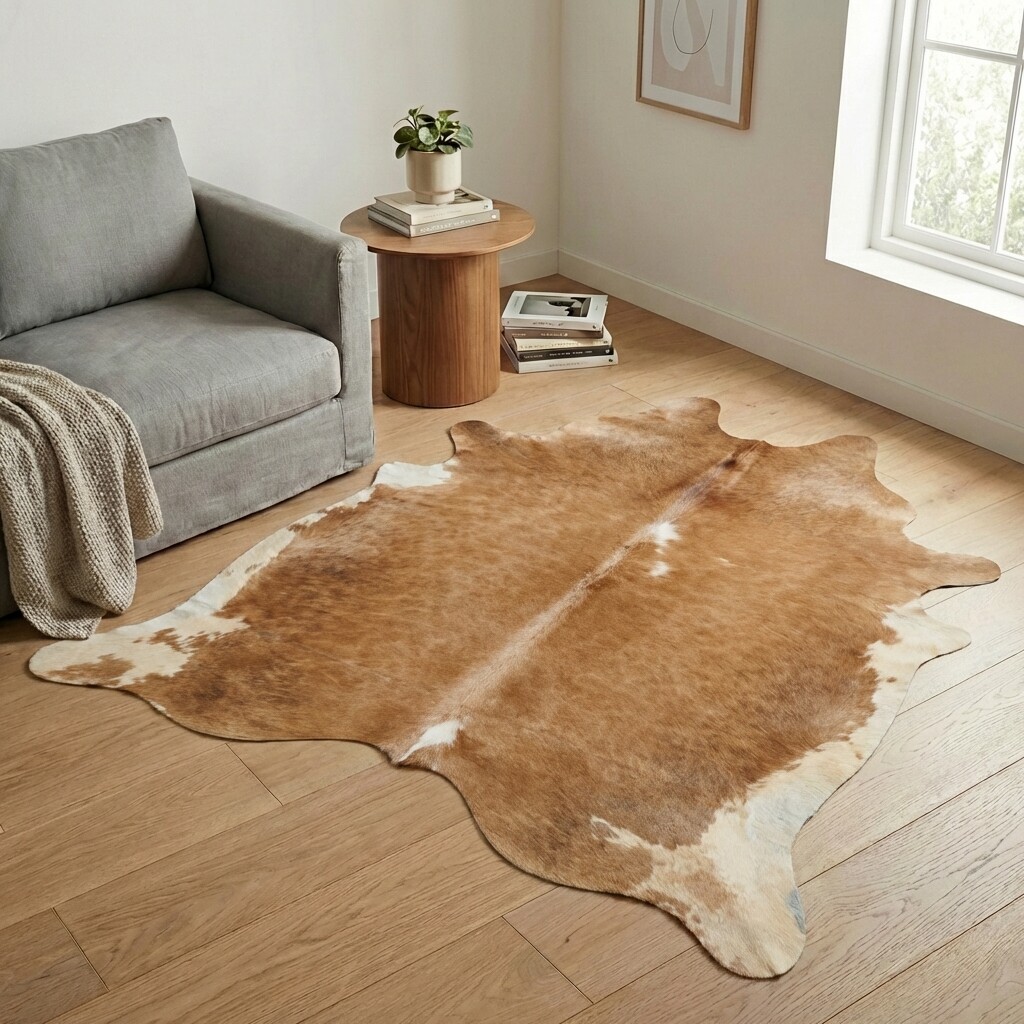 Tapis en peau de vache 201x192 cm - image 1