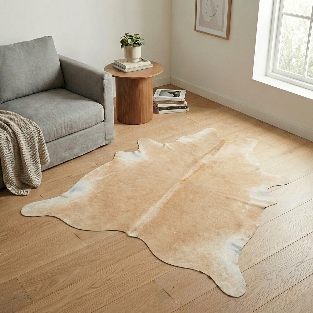 Tapis en peau de vache 217x195 cm - image 1