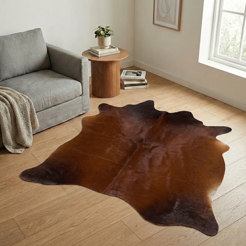 Tapis en peau de vache 185x180 cm - image 1