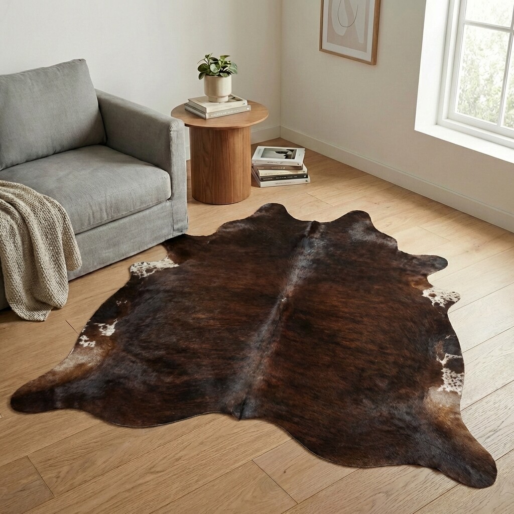 Tapis en peau de vache 203x199 cm - image 1