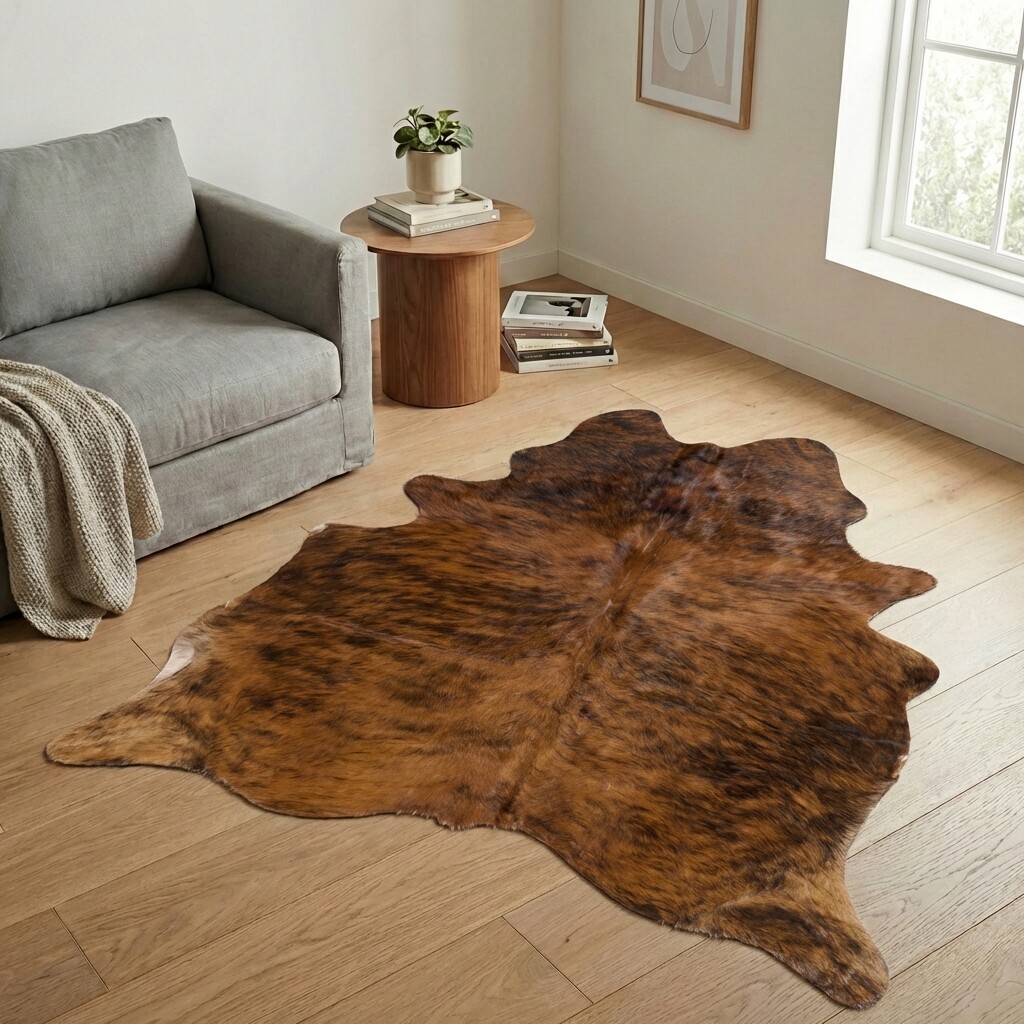 Tapis en peau de vache 208x179 cm - image 1