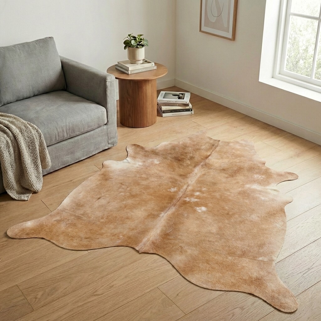 Tapis en peau de vache 208x175 cm - image 1
