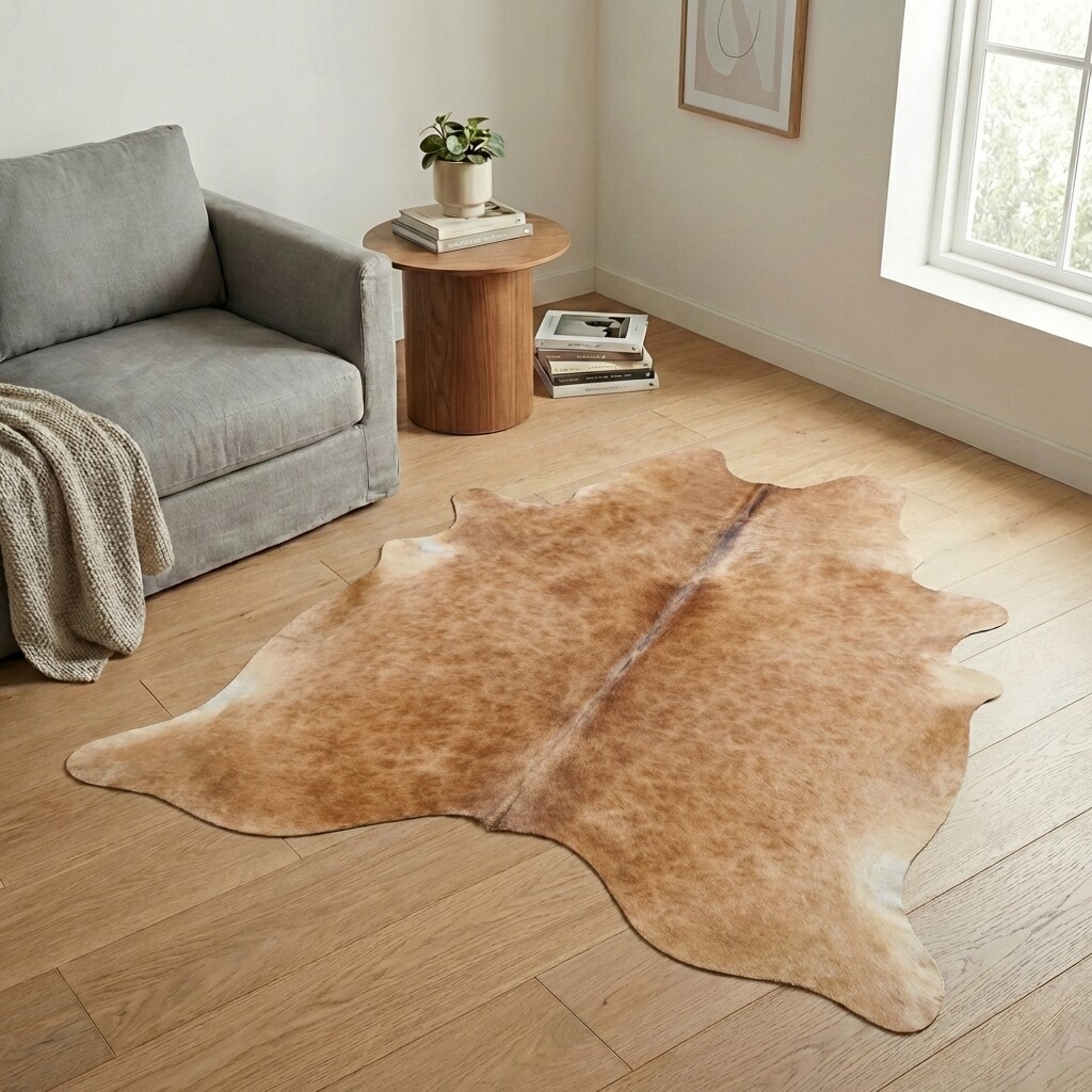 Tapis en peau de vache 208x182 cm - image 1