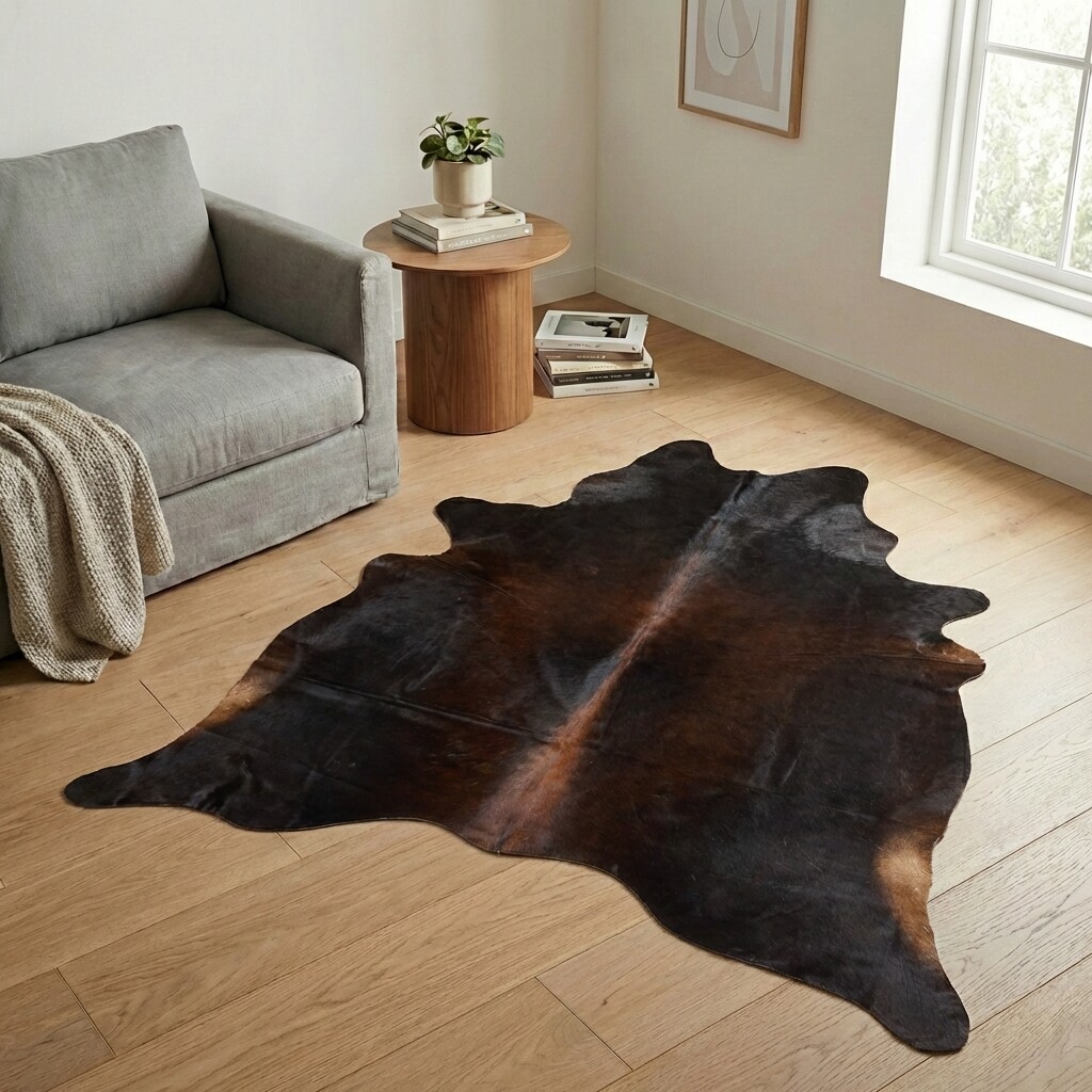 Tapis en peau de vache 213x182 cm - image 1