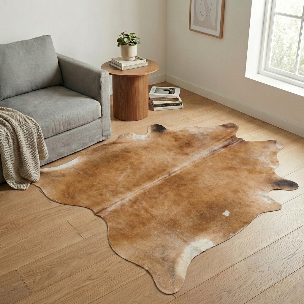 Tapis en peau de vache 203x190 cm - image 1