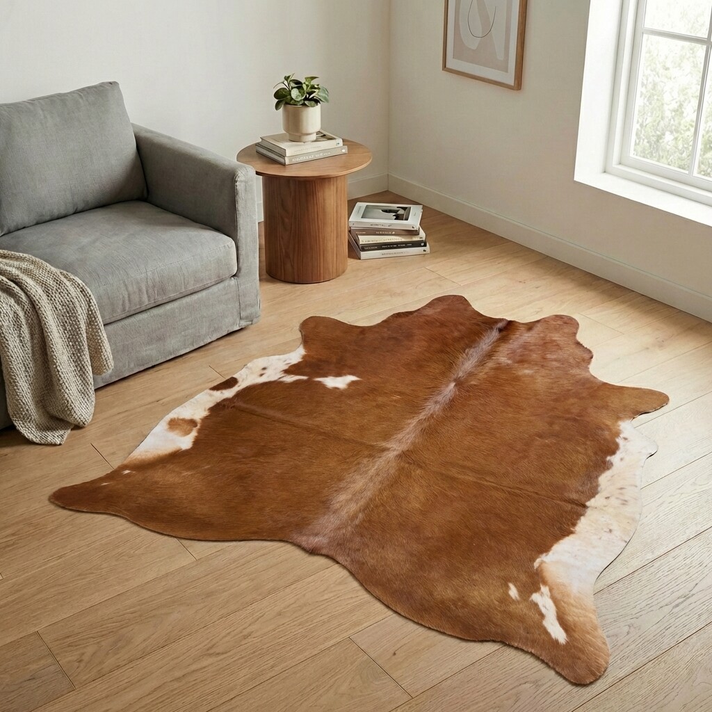 Tapis en peau de vache 193x189 cm - image 1