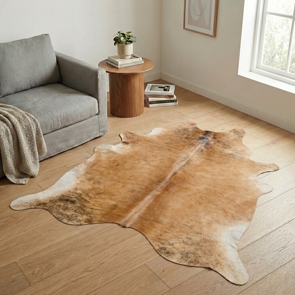Tapis en peau de vache 199x192 cm - image 1