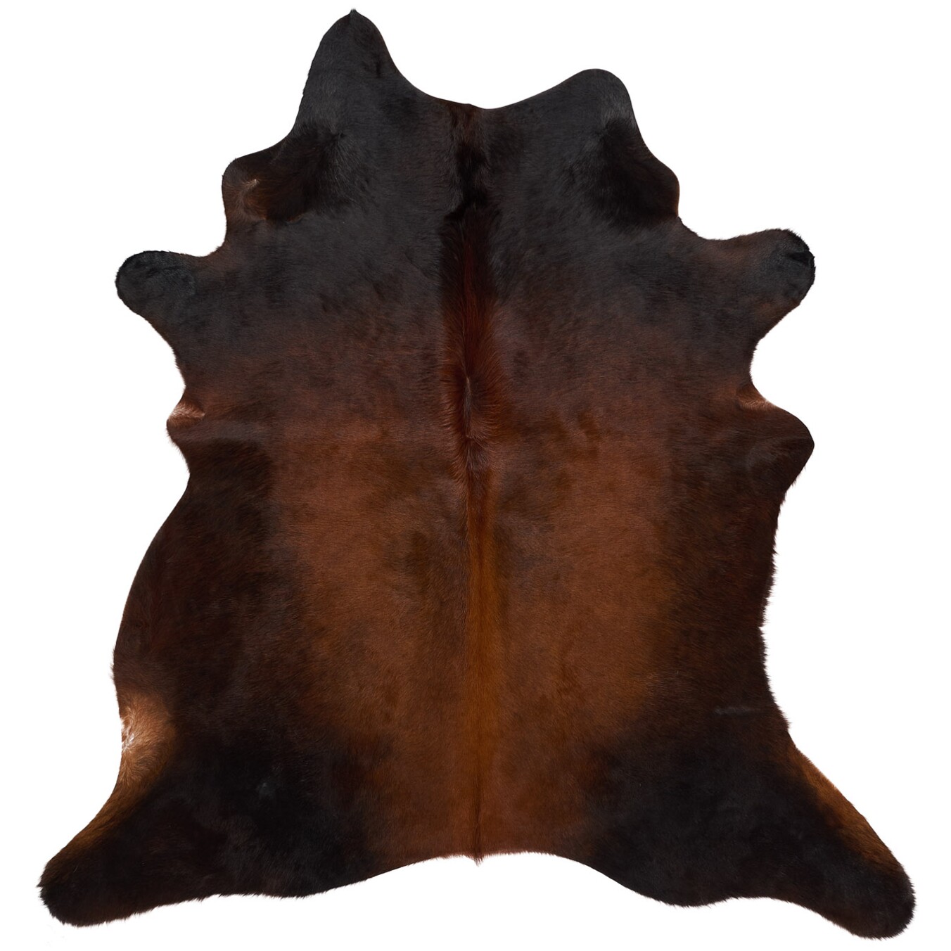 Tapis en peau de vache 208x196 cm - vue de dessus