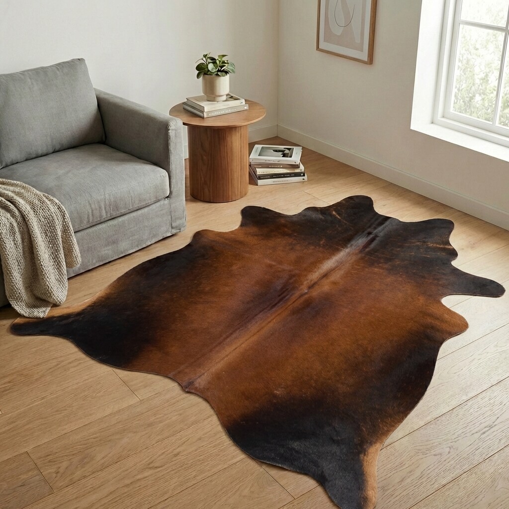 Tapis en peau de vache 198x185 cm - image 1