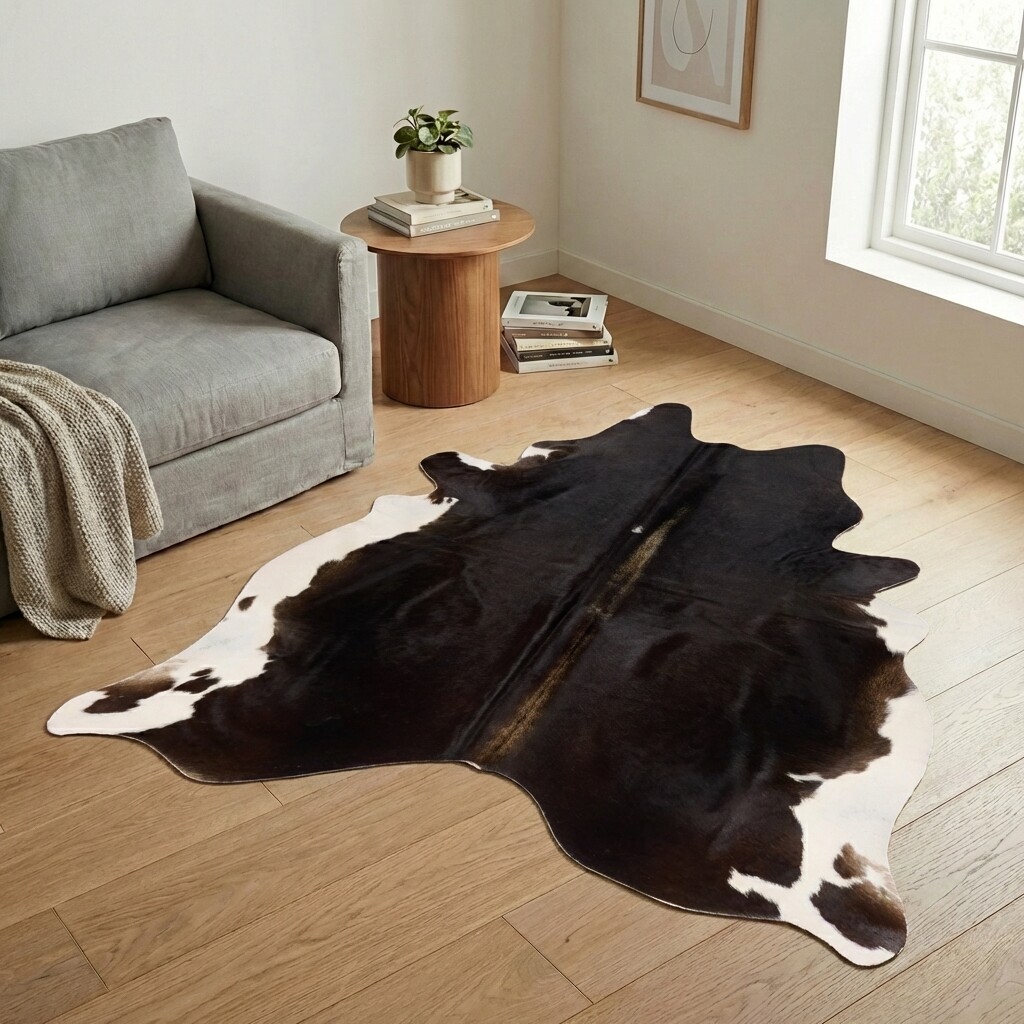 Tapis en peau de vache 211x184 cm - image 1