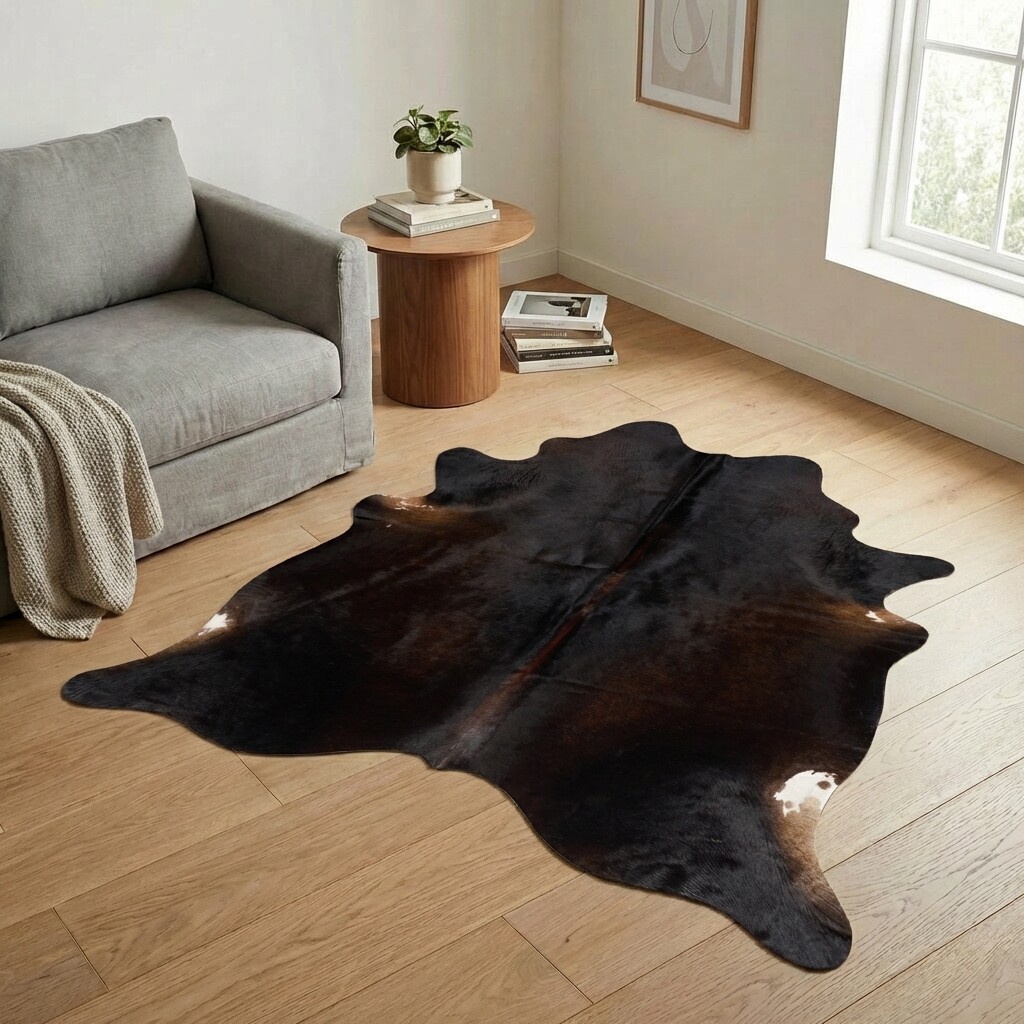 Tapis en peau de vache 215x186 cm - image 1
