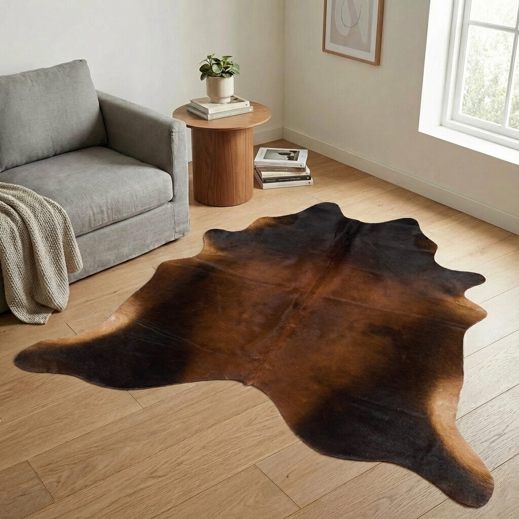 Tapis en peau de vache 204x203 cm - image 1