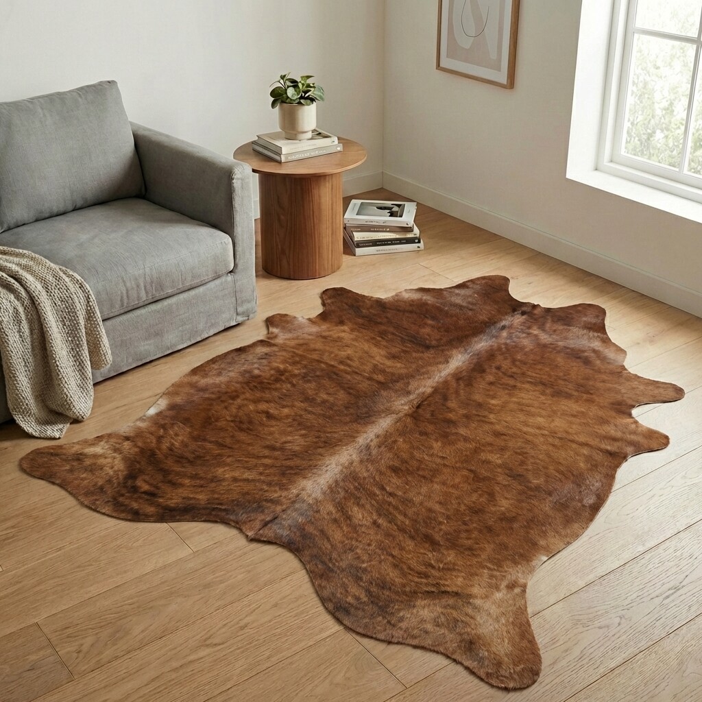 Tapis en peau de vache 198x185 cm - image 1
