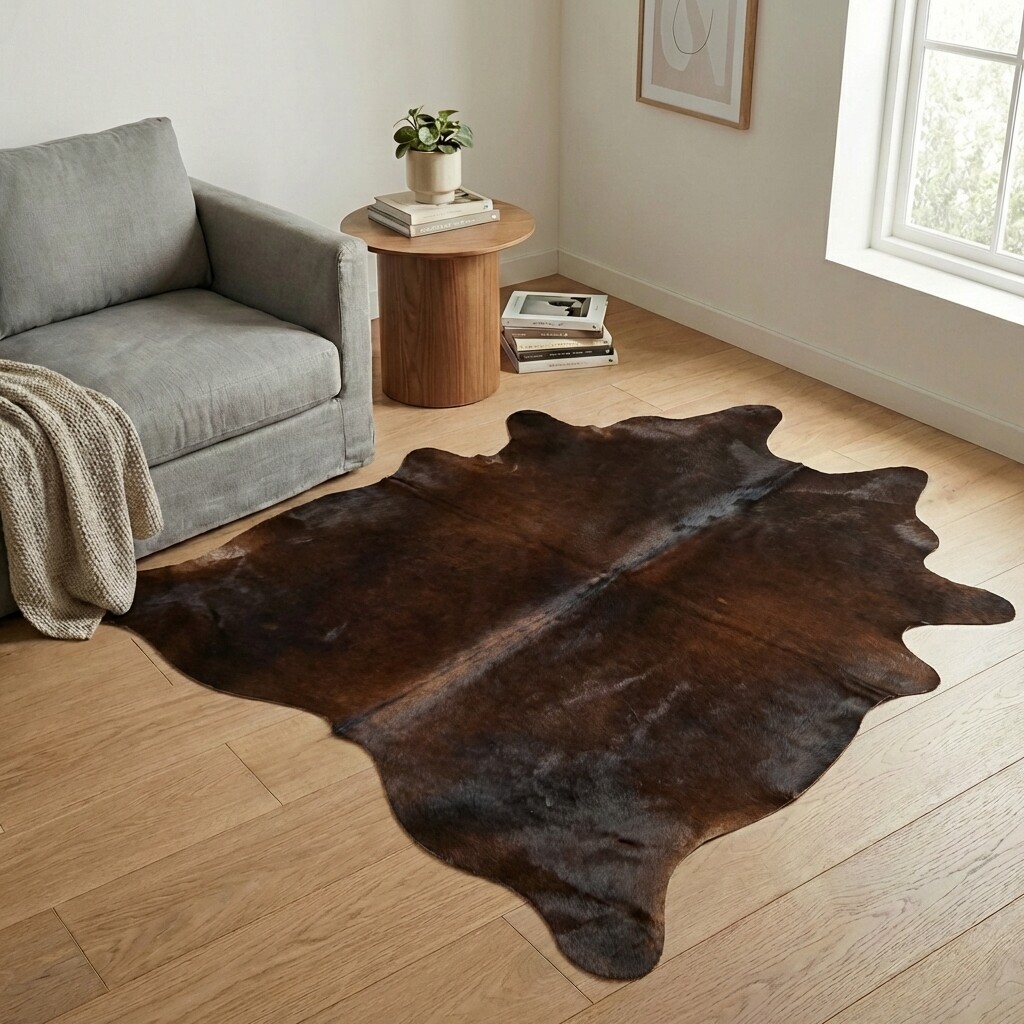 Tapis en peau de vache 207x179 cm - image 1