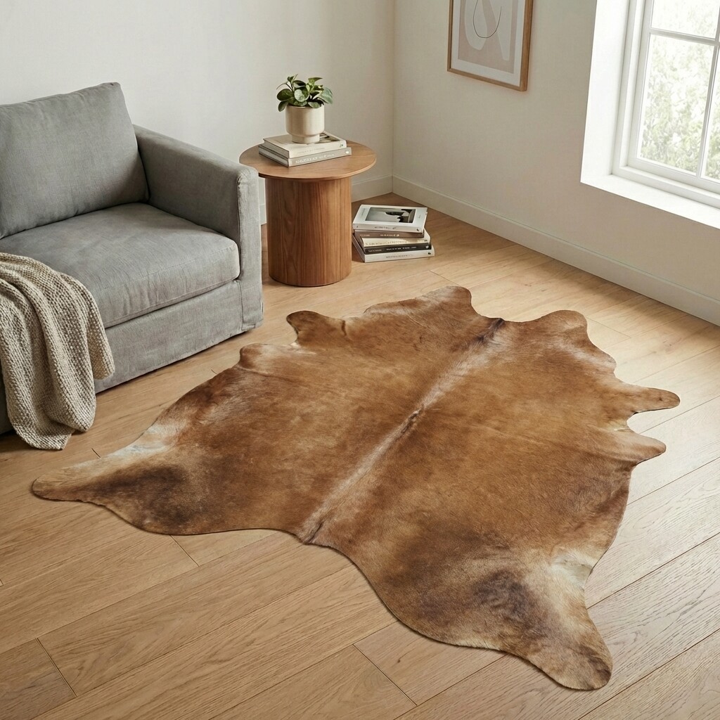 Tapis en peau de vache 208x195 cm - image 1