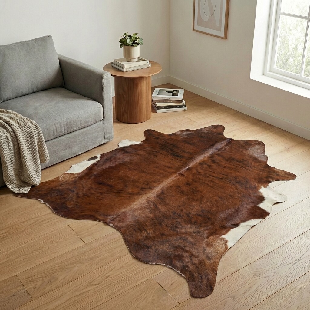 Tapis en peau de vache 192x188 cm - image 1