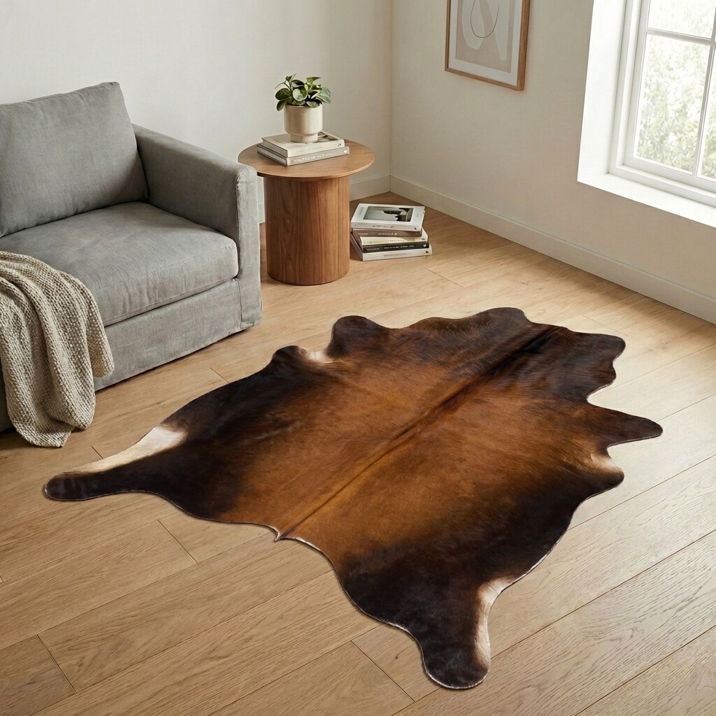 Tapis en peau de vache 202x194 cm - image 1