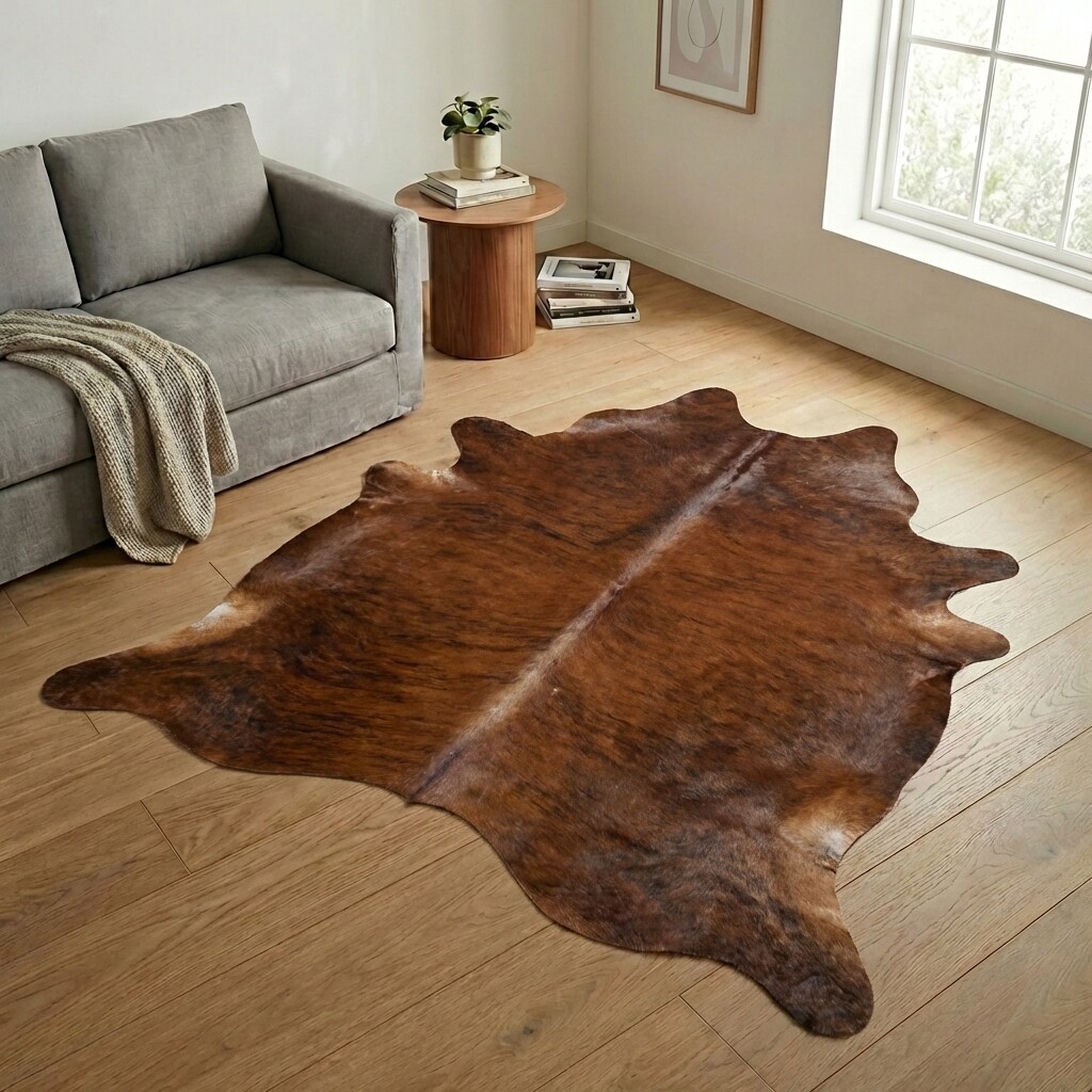 Tapis en peau de vache 231x224 cm - image 1