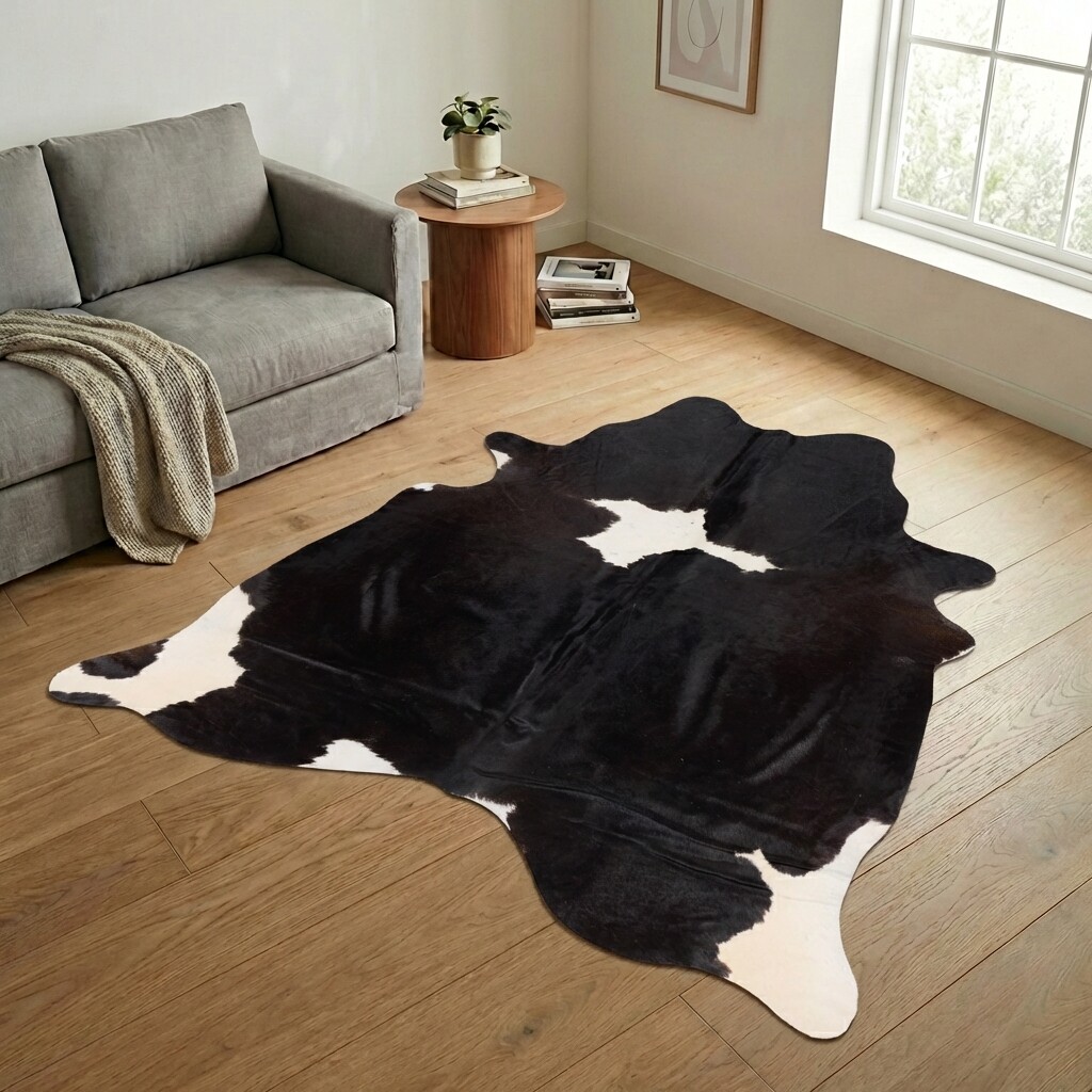 Tapis en peau de vache 247x224 cm - image 1