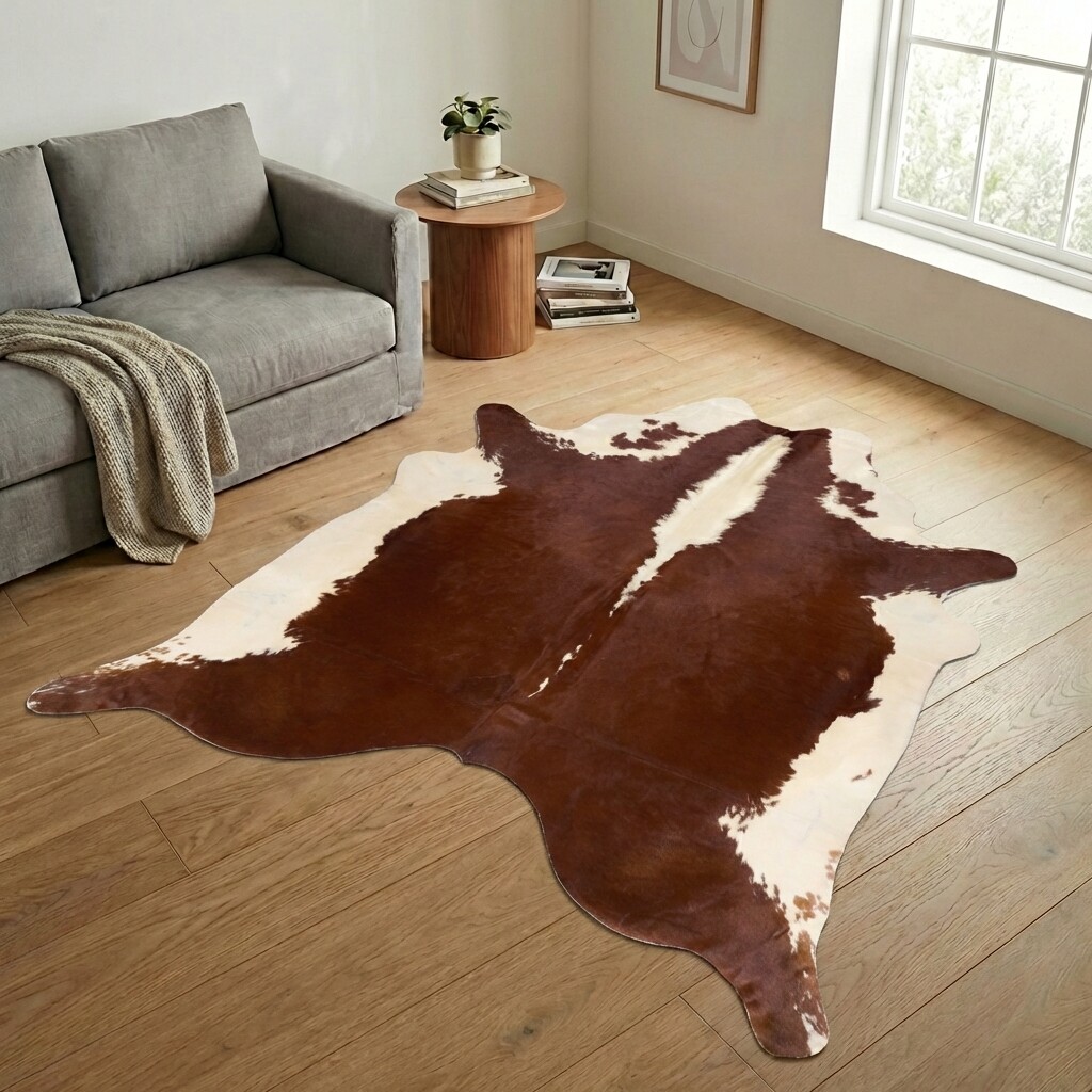 Tapis en peau de vache 245x235 cm - image 1