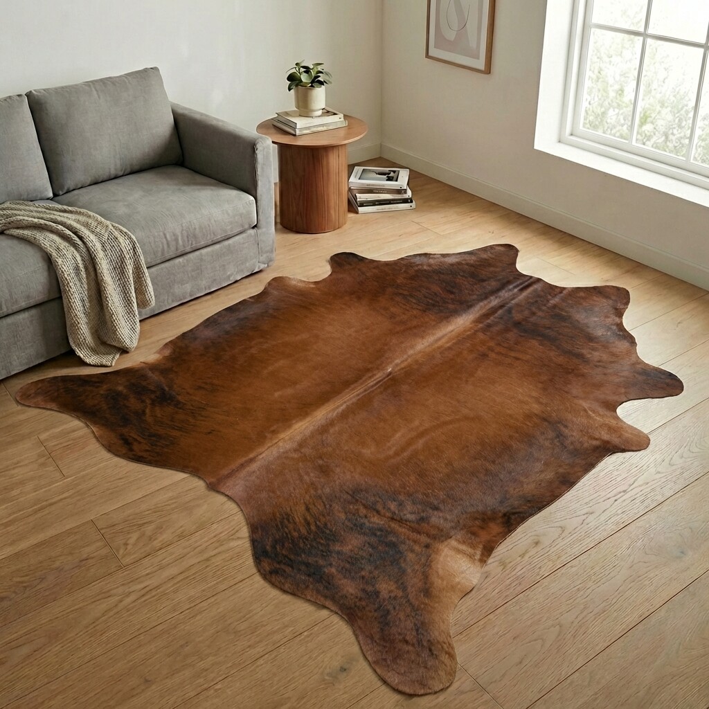 Tapis en peau de vache 241x229 cm - image 1